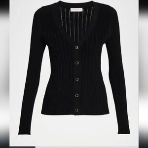 Ramy Brook Lorenza Ribbed Knit Cardigan Size Small
